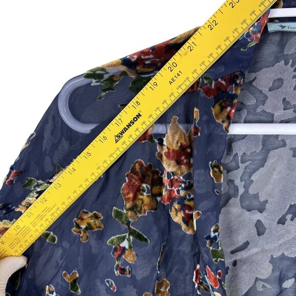 Velvet Burnout Floral Sheer Kimono Top Women S Artsy Boho Whimsigoth FairyGrunge - Picture 12 of 16